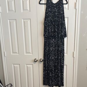 Leota Black and White Maxi Dress